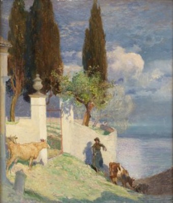 Sydländskt Landskap by Walter J WEST - auction artwork with signature
