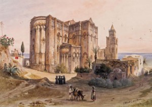 Cathedral Of Cefalù by Carl Friedrich WERNER - auction artwork with signature