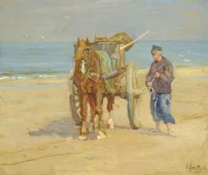 Collecting The Catch by Louis HARTZ - auction artwork with signature