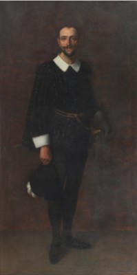 Full Length Portrait Of A Man by Gustave LAROZE