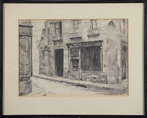Rue De La Colombe by Ernest LABORDE - auction artwork with signature