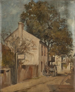 Street Scene With Horse Drawn Cart by William Staples DROWN