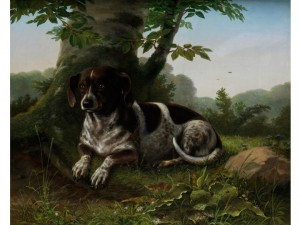 Jagdhund Am Fusse Eines Baumes by Niels Agaard LYTZEN