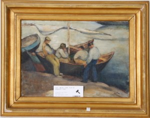 Fiskare I Martigue by Lisa WALIN - auction artwork with signature