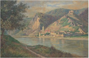View Of Krems, Gottweig Abbey, Donau River by Otto LUHDE