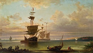 Sonnenaufgang An Der Zuidersee by Elias Pieter Van BOMMEL