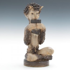 Pan Playing His Pipes by Wilhelmse STRØMMER - auction artwork with signature