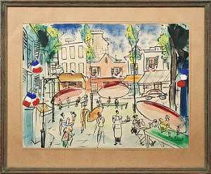 Cafémotiv, Paris by Jean LOIRET - auction artwork with signature