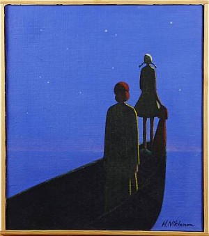 Båtfärd by Maj-Britt NIKLASSON - auction artwork with signature
