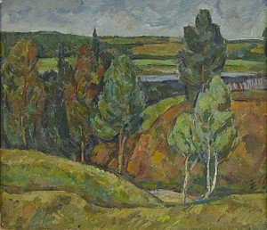 Landscape Near Moscow by Yosef Mikhailovich GURVICH - auction artwork with signature