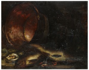 Stilleben Med Ostron, Fiskar Och Kopparbytta by Antoine VOLLON
