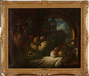 Fruktstilleben by Jan Van DOUST - auction artwork with signature
