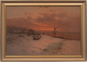 Near Maldon Essex by Charles Brooke BRANWHITE - auction artwork with signature