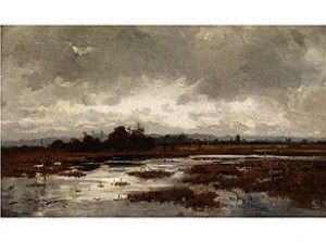 Moorlandschaft Unter Regenwolken by Philip Ludwig HERRMANN - auction artwork with signature