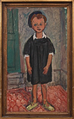 Pojkporträtt by Vince KORDA - auction artwork with signature