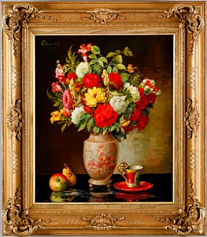 Stilleben Med Sommarblommor by Béla HRADIL