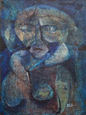 Untitled (blue Figure) by Carlos TRILLO - auction artwork with signature