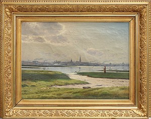 Utsikt Mot Malmö Från Spillepengen by Julius ANDERSEN - auction artwork with signature