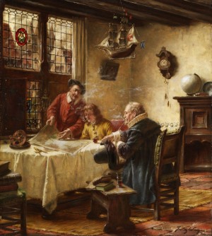 Beratung Holländischer Seefahrer Im Interieur by Fritz WAGNER