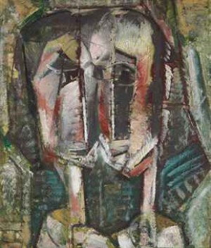 Cubist Twin Heads by Alfred Henry MAURER