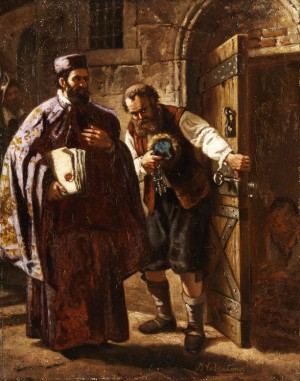 Der Richter Beim Gefängnisbesuch by Bernardo CELENTANO - auction artwork with signature