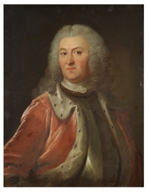 Porträtt Föreställande Riksrådet Greve Axel Löwen(1686-1772) by Olof ARENIUS
