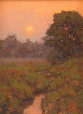 Hazy Evening by David BALLEW - auction artwork with signature