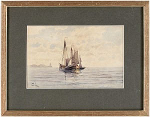 Segelbåt by Carl LEVEAU