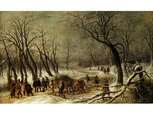 Winterlandschaft Mit Soldaten by Sebastian VRANCX