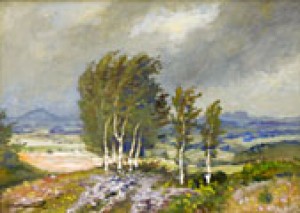 Landscape With Birchtrees by Ota BUBENICEK - auction artwork with signature