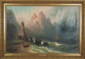 Stormigt Hav by Albert BREDOW - auction artwork with signature