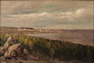 Landskap Med Kyrka by Nikolai Alexandrovich KLODT - auction artwork with signature