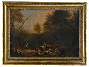 Landskap Med Figurstaffage by Jan Baptist HUYSMANS - auction artwork with signature