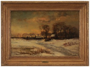 Winter Landscape With Farm by Charles P. APPEL
