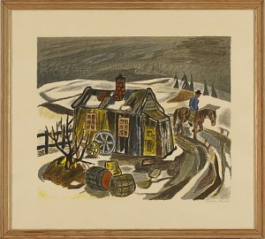 Man Till Häst I Landskap by Reidar ‘Aulie’ AULIE