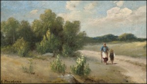 Returning Home by Alexandra Egorovna MAKOVSKAJA - auction artwork with signature