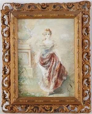 Porträtt Av Ung Kvinna by A. SCHIRRMANN - auction artwork with signature