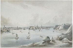 Utsikt Af Stockholm Tagen Ifrån Långholmen by Johan Fredrik MARTIN