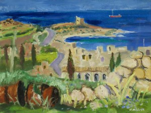 Maltese Landscape by David MCCLURE - auction artwork with signature