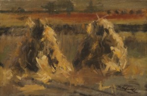 Haystacks by Robert Edwin MAXWELL - auction artwork with signature