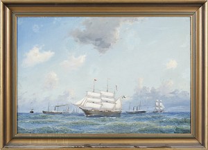 Skeppsporträtt by Carl Julius Emil OLSEN