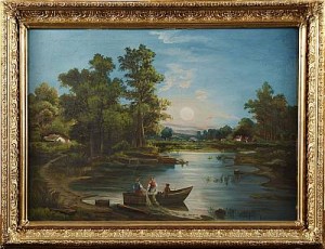 Månsken över Viken by Carl SALOMONSON - auction artwork with signature