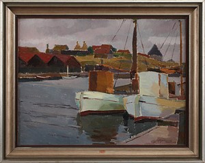 Båtar Vid Frederiksö by Richard BJÖRKLUND