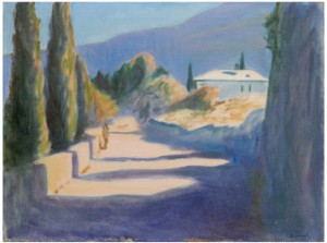 In A Southern Village by Andrei Dmitrievich GONCHAROV - auction artwork with signature