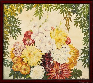 Blomsterstilleben by Aleksander GRINEV - auction artwork with signature