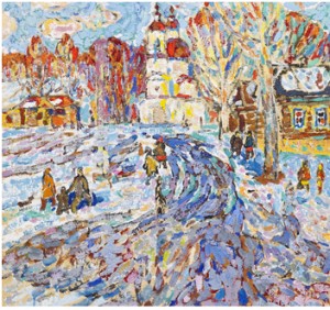 The Church In Kuleberyevo by Albert Agafonovich CHETVERIKOV - auction artwork with signature