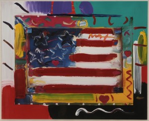 Flag With Heart by Peter MAX