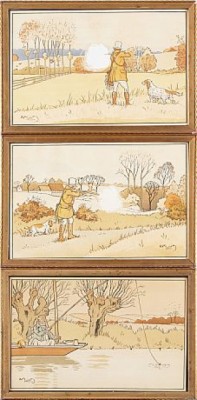 (3) Jakt Och Fiskemotiv by Charles Edmond ‘Harry Eliott’ HERMET