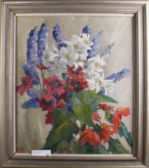 Blomsterstilleben by Erik Martin PALM - auction artwork with signature