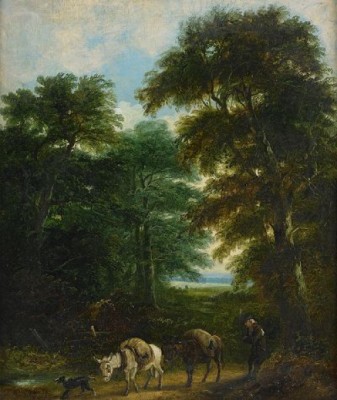Landskap Med Vandrande Sällskap by Richard WESTALL - auction artwork with signature